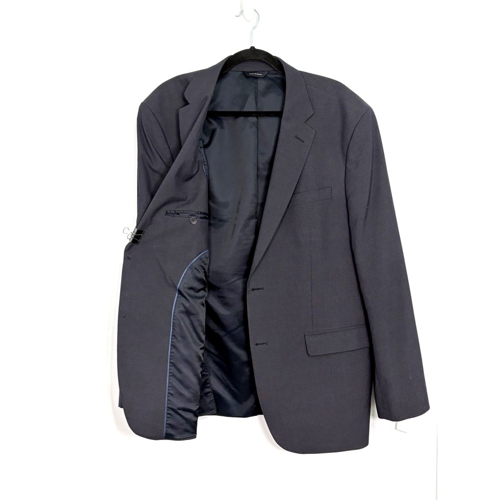 Banana Republic Blazer Mens 46R Navy Small Check Sport Coat Jacket Peak Lapel